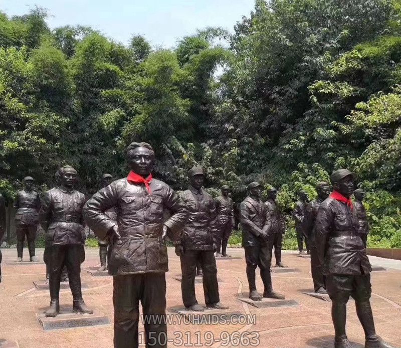 公园大型仿真人物铜雕十大元帅博鱼网页版