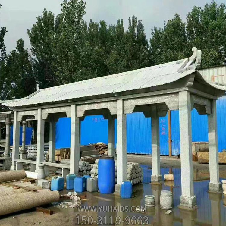 仿古建筑医院户外摆放长廊石雕休息凉亭博鱼网页版