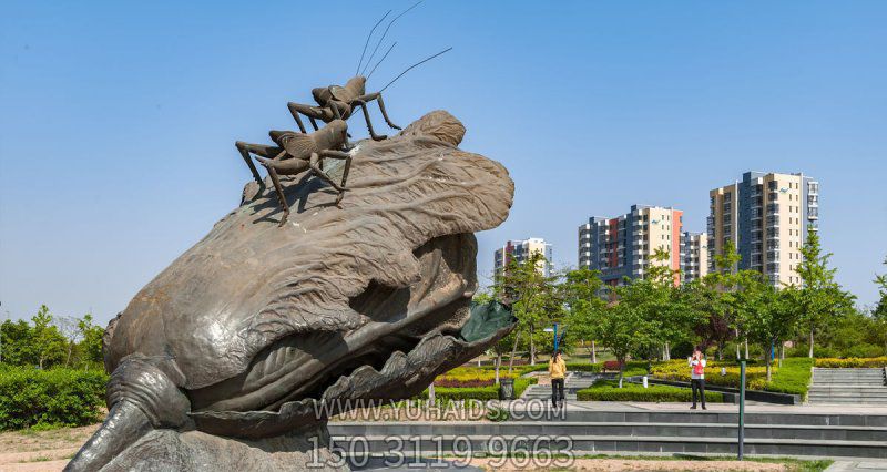 广场白菜和蚂蚱景观铜雕博鱼网页版