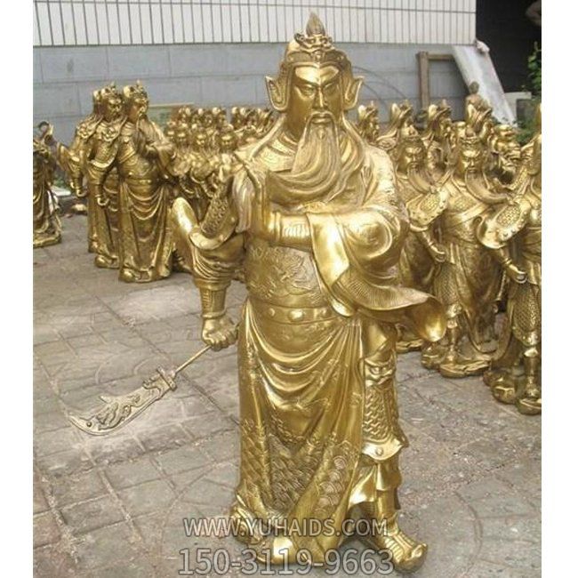 关公神像黄铜铸造关公武财神雕像寺庙供件博鱼网页版