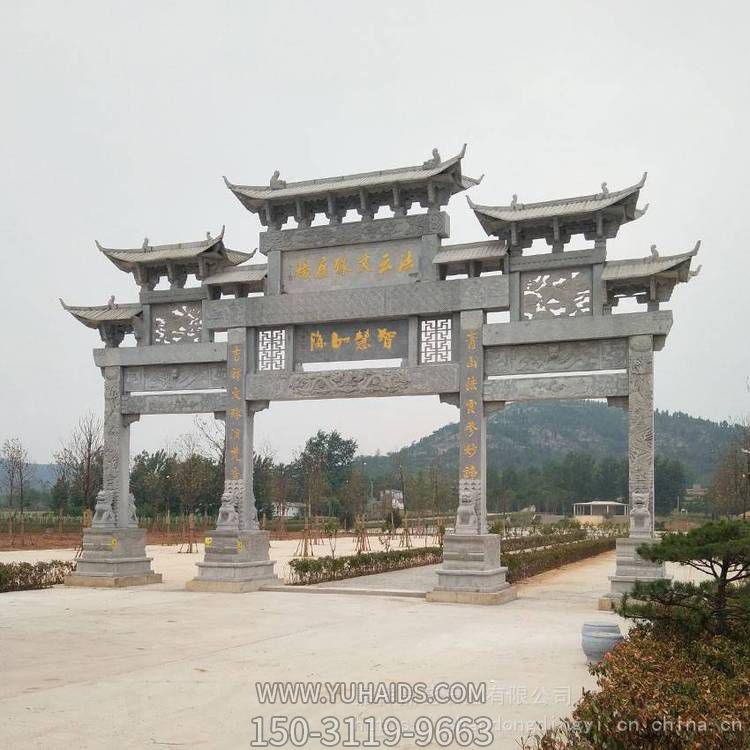 陵园大型石雕辟邪古建筑牌坊博鱼网页版