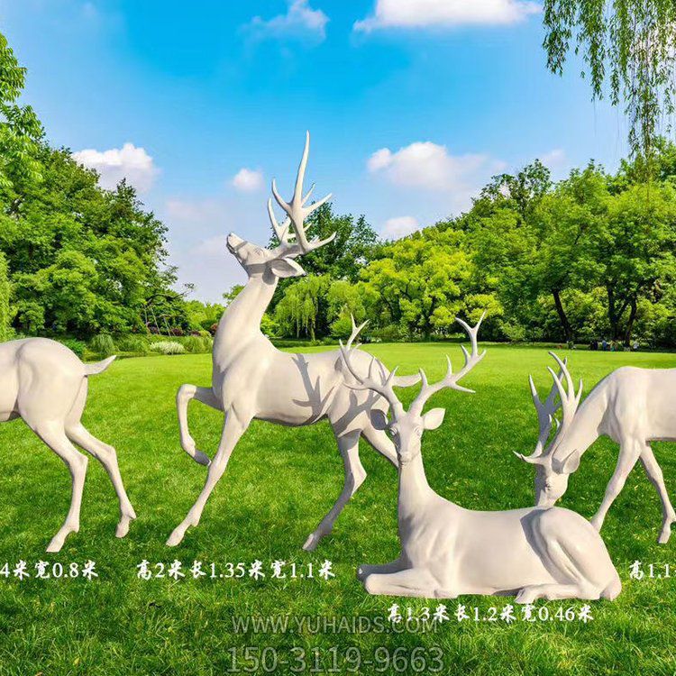 玻璃钢白色梅花鹿博鱼网页版