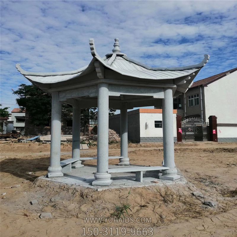 农村广场摆放简易休息凉亭石雕博鱼网页版