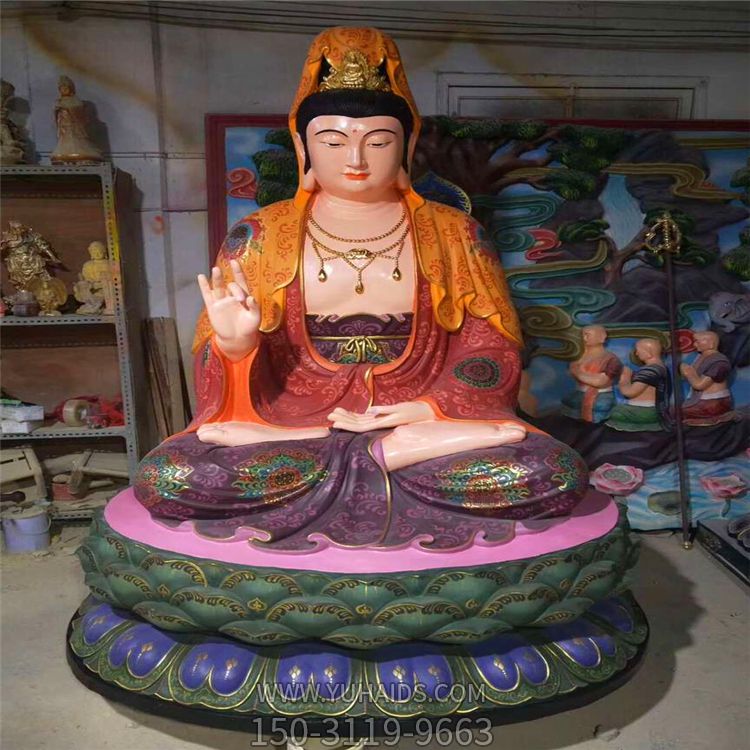 玻璃钢彩绘寺庙大型景观菩萨观音博鱼网页版