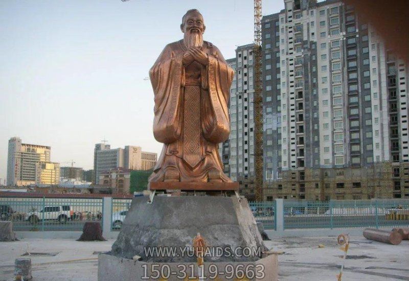校园万世师表孔子铸造黄铜博鱼网页版