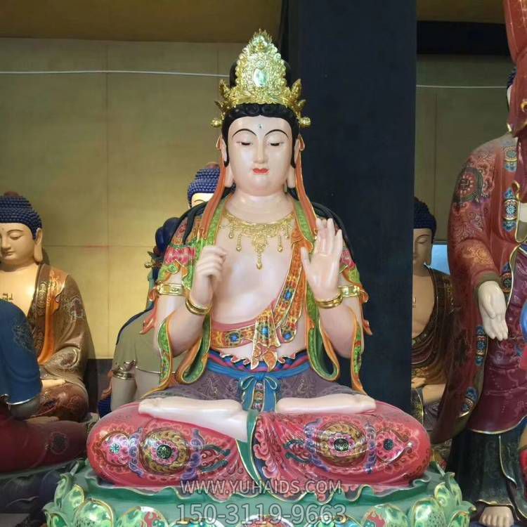 宗教寺庙大型玻璃钢彩绘文殊普贤博鱼网页版
