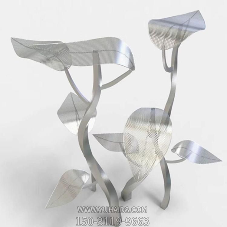 抽象园林不锈钢创意景观摆件博鱼网页版