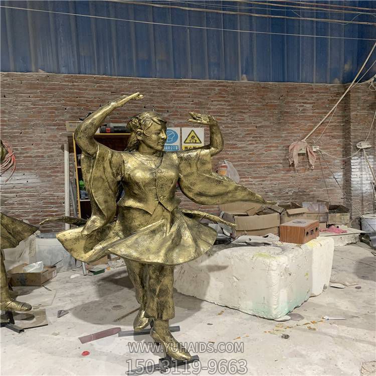景区园林铜雕跳舞的少数民俗人物景观博鱼网页版