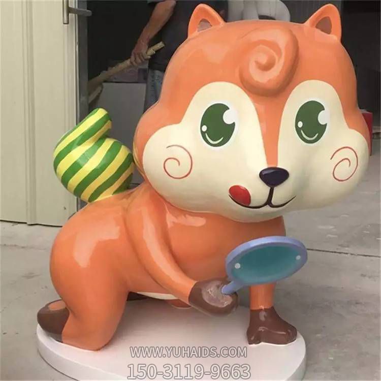 商场店铺玻璃钢卡通小松鼠博鱼网页版