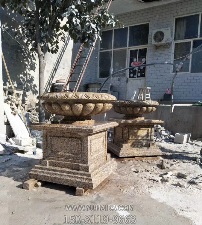 户外街道砂石石雕欧式花钵博鱼网页版