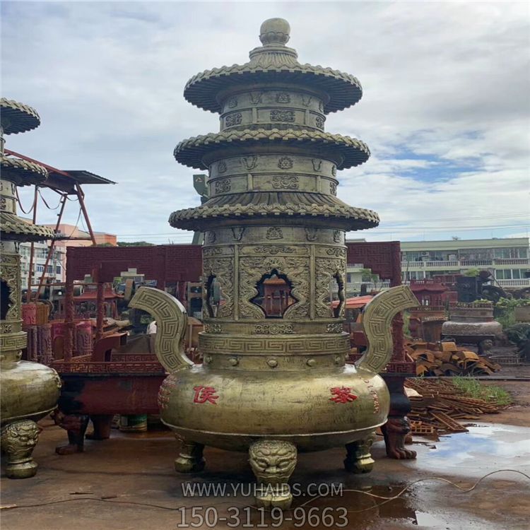 寺庙大型不锈钢仿铜香炉博鱼网页版
