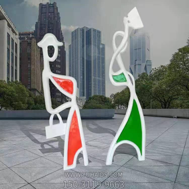 商场创意玻璃钢抽象购物人博鱼网页版