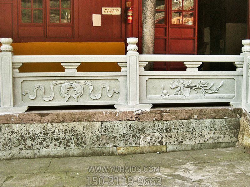 寺庙台阶花岗岩雕刻莲花防护栏博鱼网页版