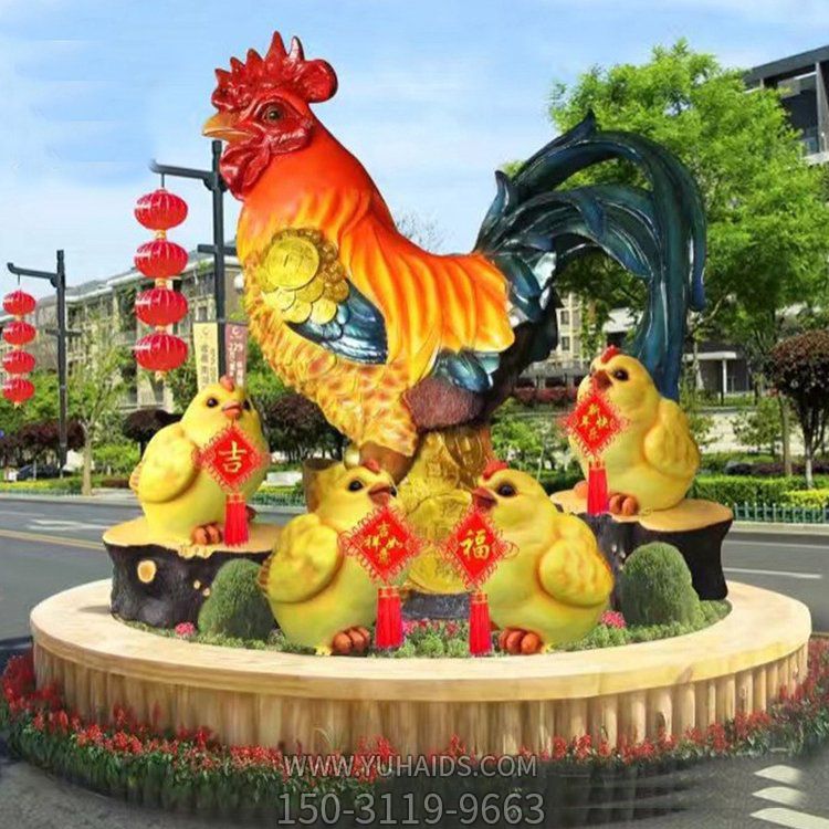玻璃钢卡通动物博鱼网页版广场夜市创意摆件