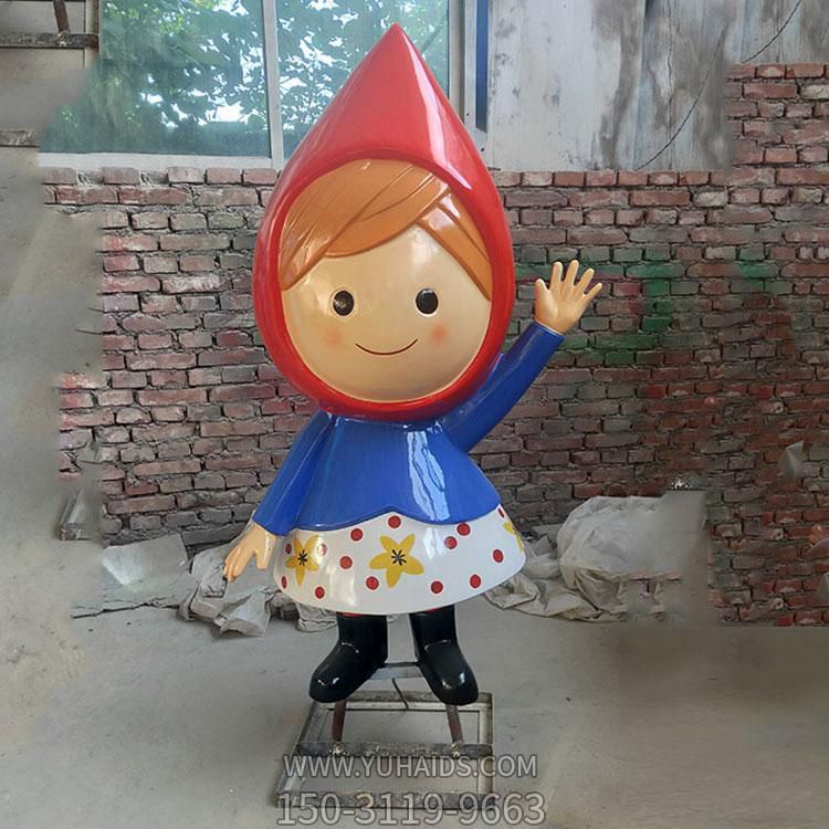 幼儿园游乐场玻璃钢卡通彩绘园林景观小女孩景观摆件博鱼网页版