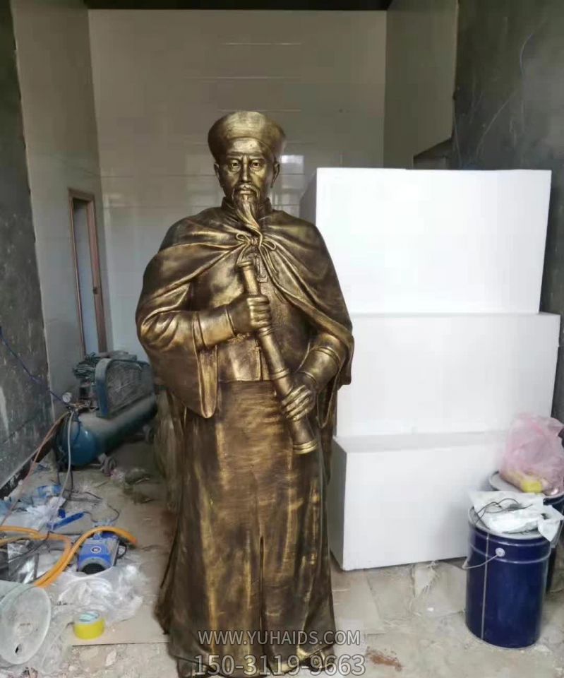 园林公园广场虎门销烟林则徐喷漆玻璃钢仿人物雕博鱼网页版