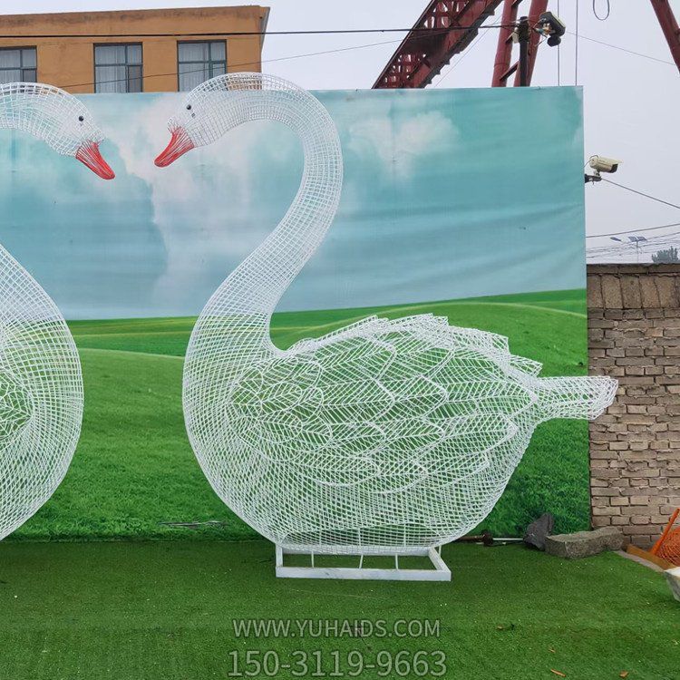 公园不锈钢镂空天鹅博鱼网页版