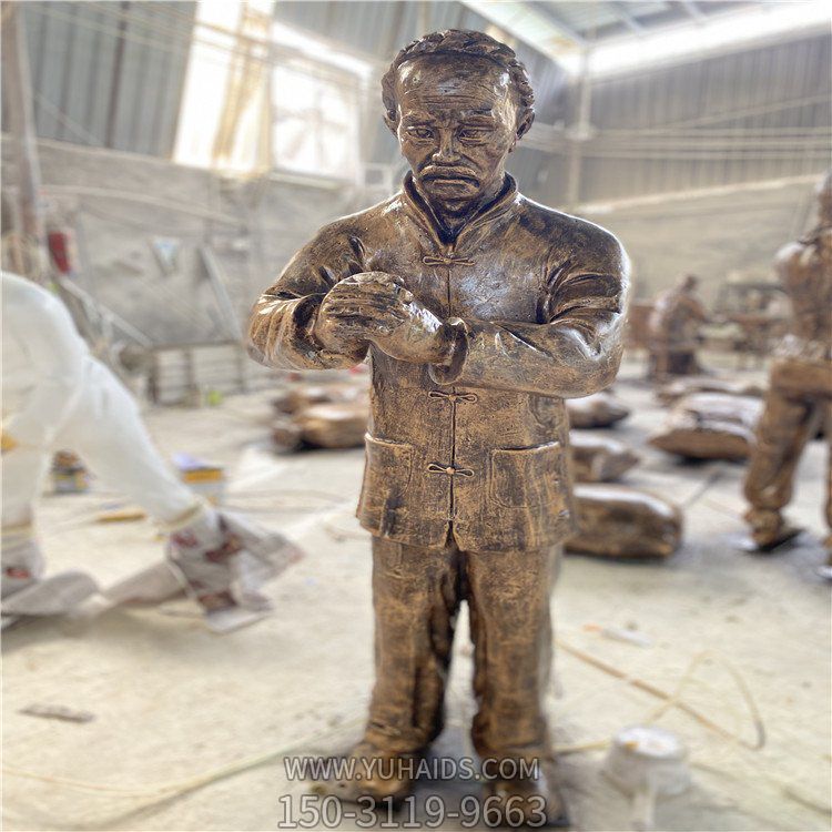 园林公园玻璃钢仿铜人物景观博鱼网页版