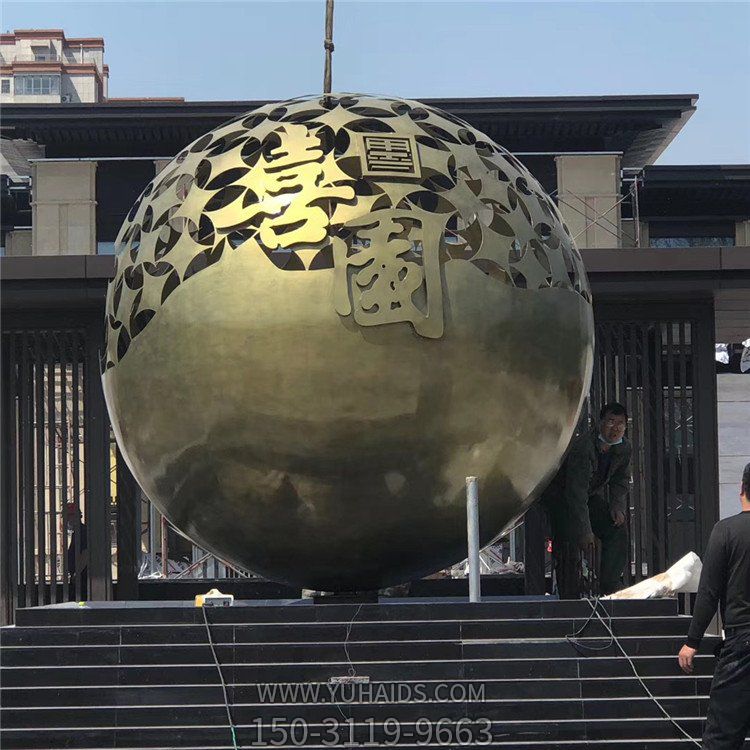 城市广场摆放大型不锈钢抽象博鱼网页版圆环铁艺金属模型 