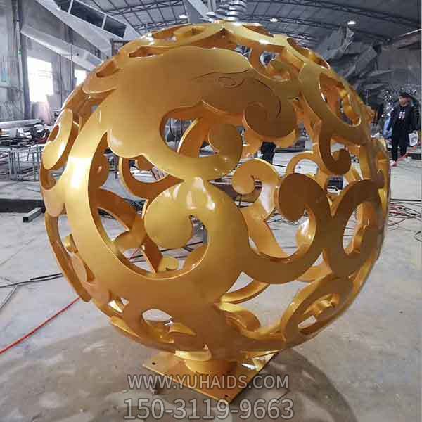 不锈钢大型不锈钢镂空喷漆大型镂空球博鱼网页版