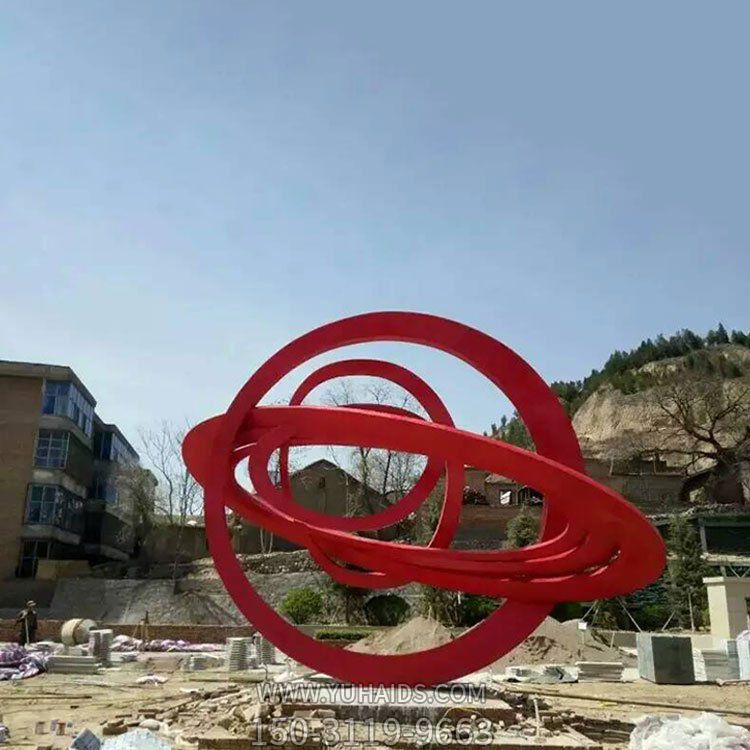 园林户外不锈钢创意圆环博鱼网页版摆件