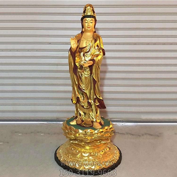 纯金打造寺庙立式观音菩萨博鱼网页版
