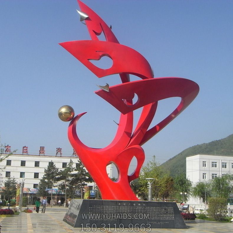 抽象孔雀不锈钢景观标识博鱼网页版