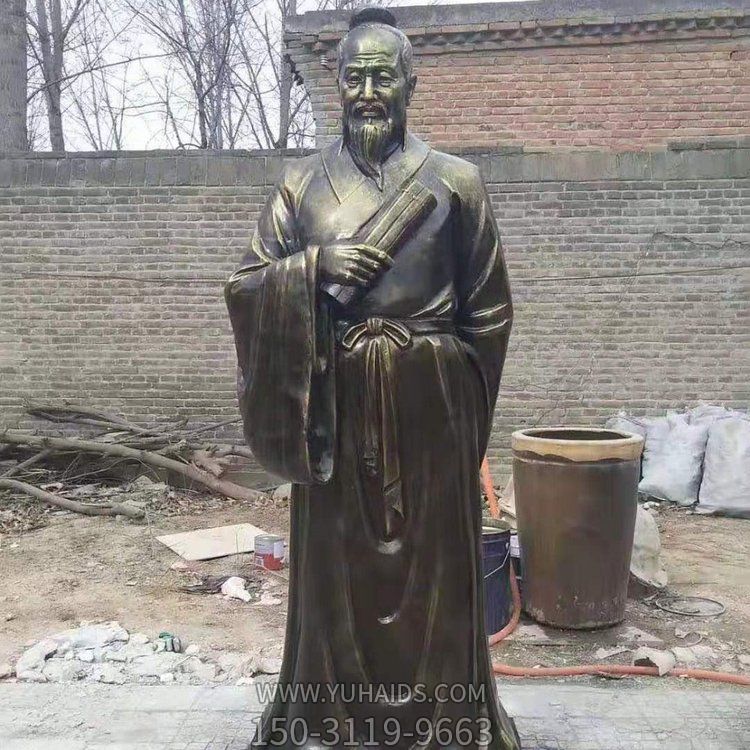 公园玻璃钢仿铜古代名人博鱼网页版