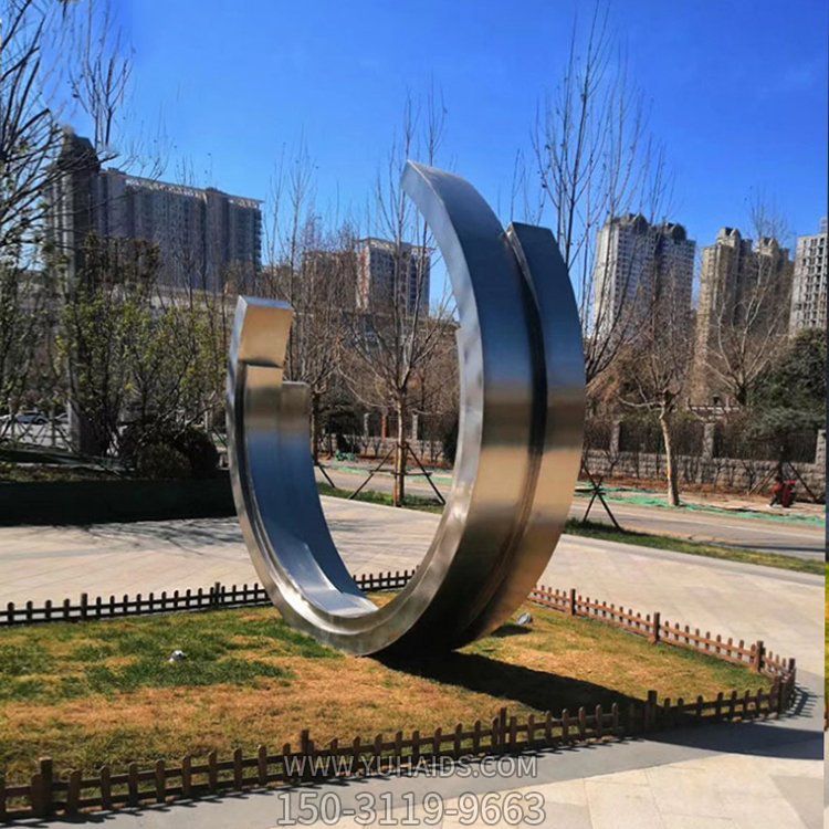 户外广场不锈钢抽象圆环博鱼网页版