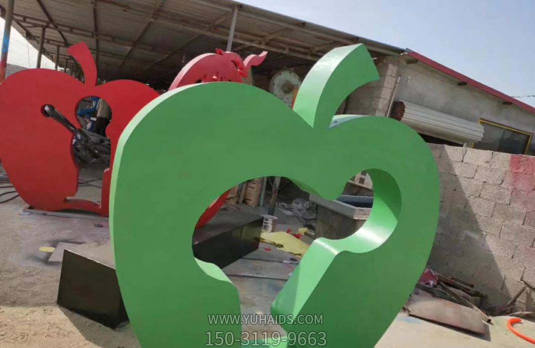 抽象不锈钢雕刻苹果博鱼网页版