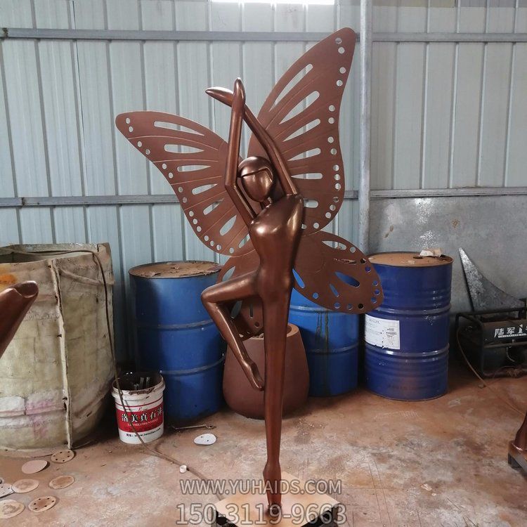 玻璃钢仿铜舞蹈仙子博鱼网页版户外广场景观小品