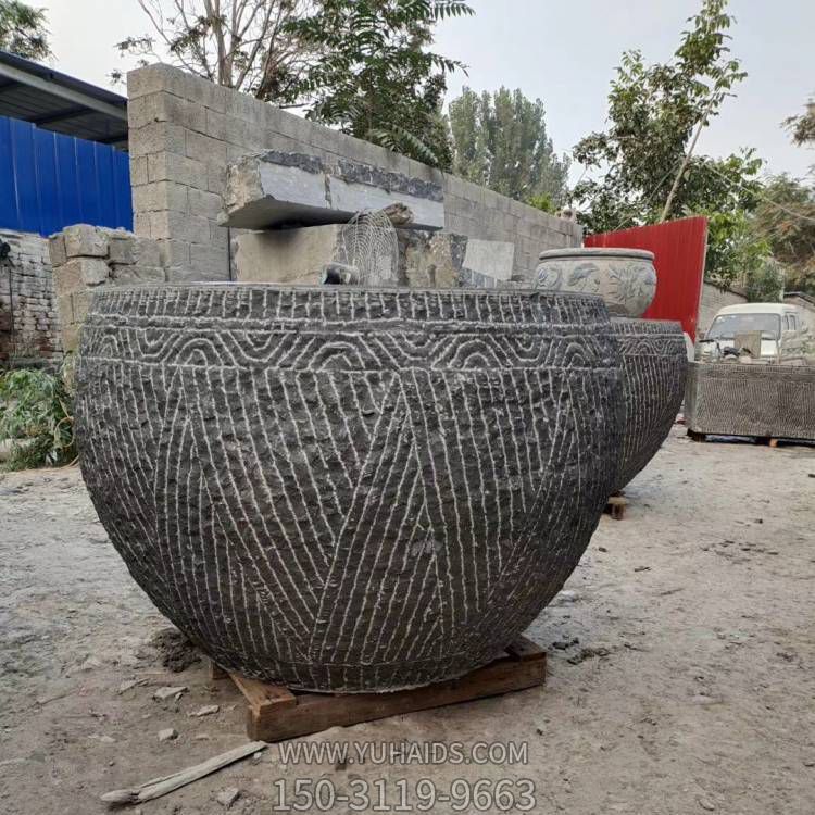 石雕鱼缸青石仿古盆石槽石头缸水槽石头花盆博鱼网页版