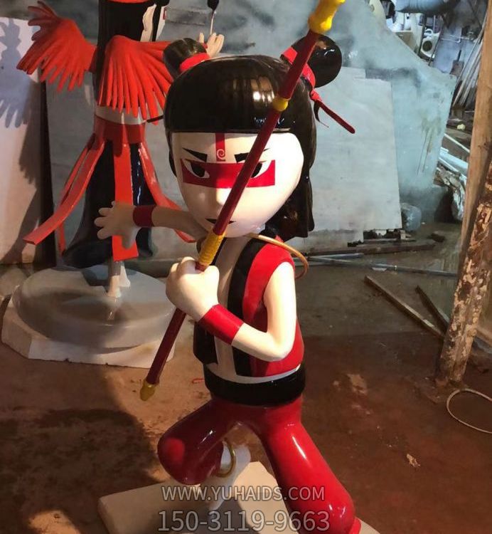 抽象人物玻璃钢彩绘卡通哪吒博鱼网页版