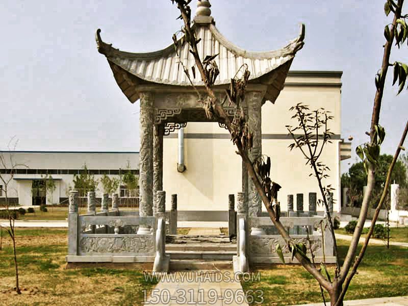 企业广场摆放仿古建雕刻四角凉亭博鱼网页版