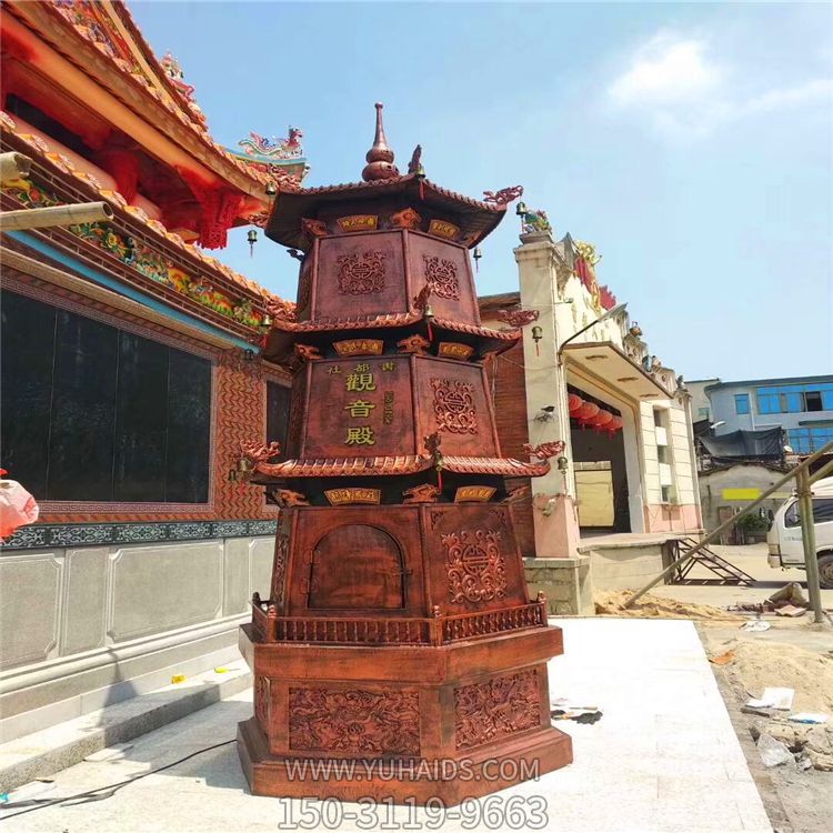 佛家佛堂摆放多层铸铁华宝佛塔博鱼网页版