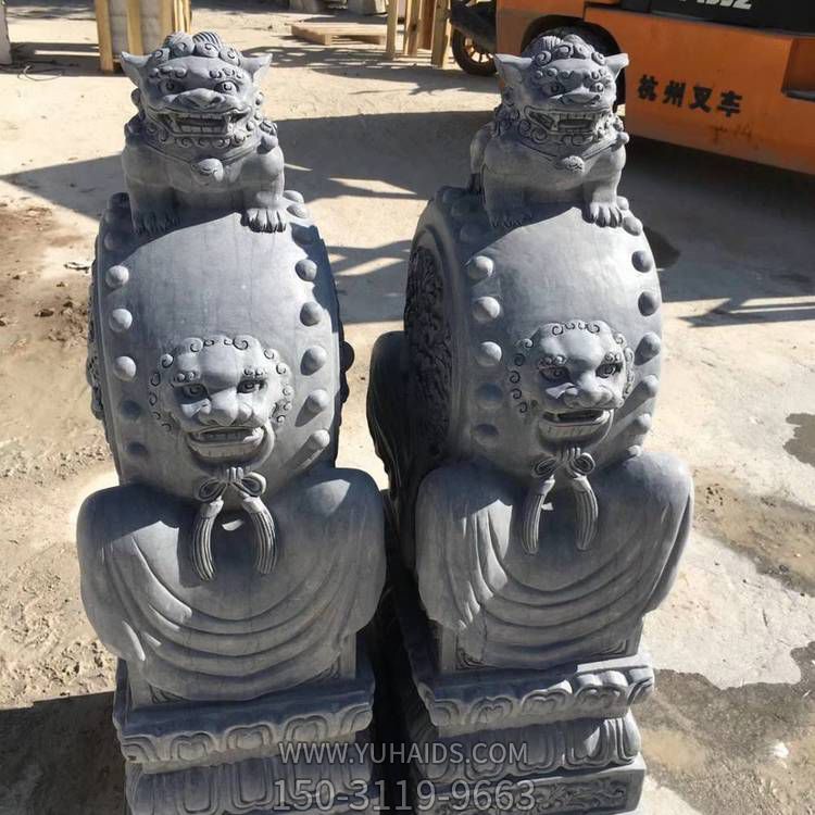 庭院大理石石雕一对抱鼓石博鱼网页版