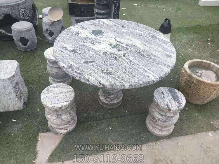 石桌石凳仿古石头圆桌别墅石雕庭院摆件博鱼网页版