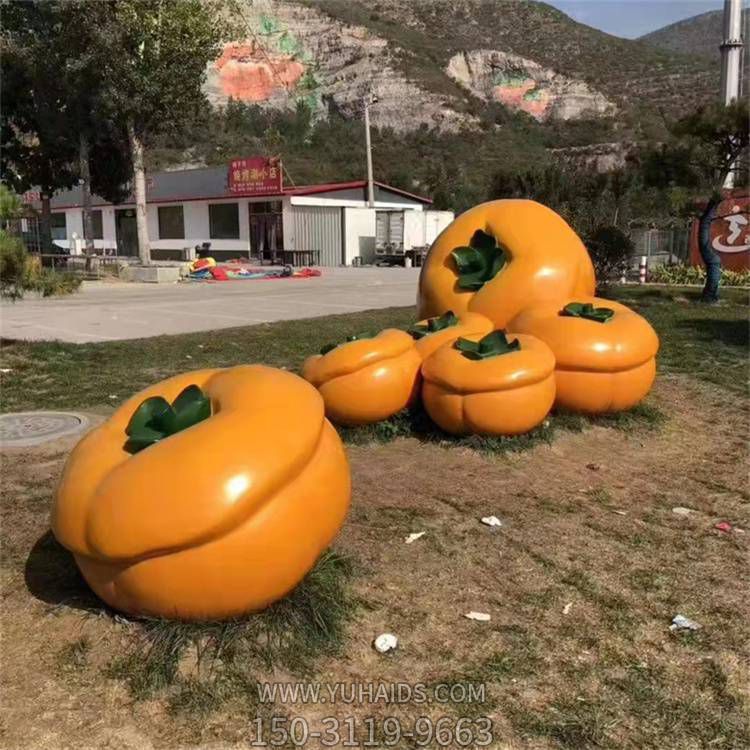 玻璃钢仿真水果柿子博鱼网页版篮农场基地摆件 