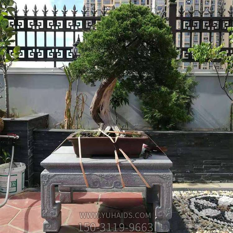 天然花岗岩雕刻矮中式园林花架 盆景台博鱼网页版