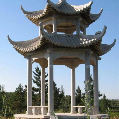 景观装饰石凉亭 仿古做旧 中式户外 凉亭博鱼网页版