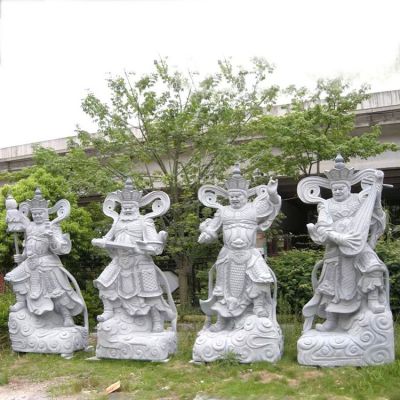 青石雕刻四大天王神像景区祠堂寺庙摆件