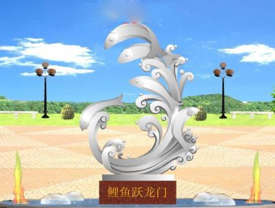广场摆放的鲤鱼跃龙门玻璃钢创意鲤鱼博鱼网页版