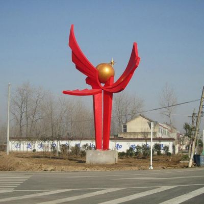 广场大型不锈钢创意景观博鱼网页版摆件