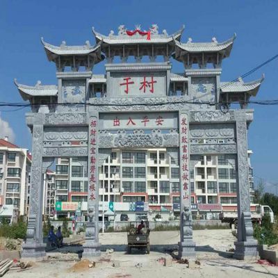 精雕仿古 景区定制石雕牌坊 博鱼网页版