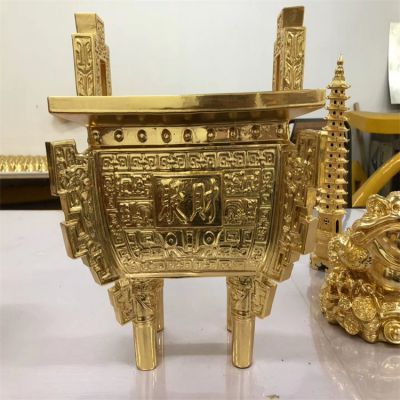 纯铜打造户外园林景观聚财香炉博鱼网页版