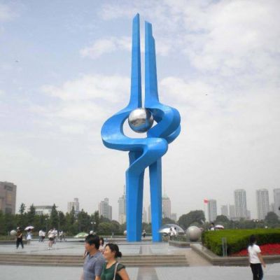 户外广场不锈钢抽象城市标识景观博鱼网页版