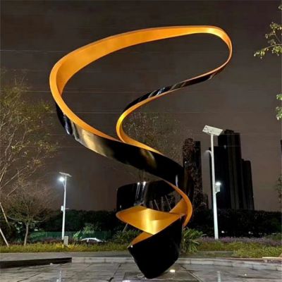 广场大型不锈钢抽象景观摆件