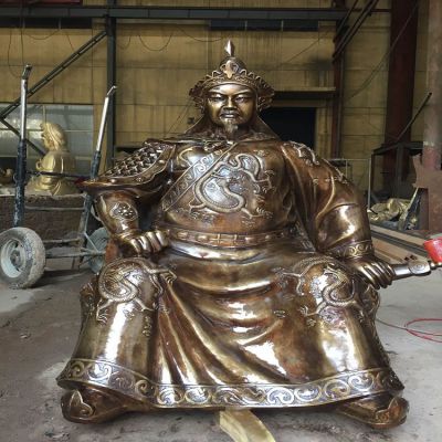 铸铜人物博鱼网页版玻璃钢仿铜人博鱼网页版大型古代名人摆件