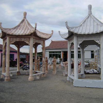 园林小区大理石多角仿古建休闲凉亭