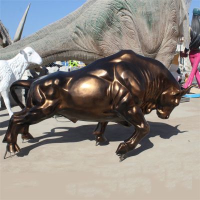 玻璃钢仿铜户外工厂企业大型华尔街牛博鱼网页版